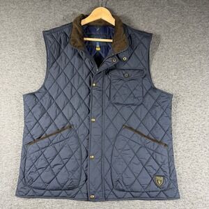 Polo Ralph Lauren The Beaton Quilted Utility Vest Mens XL Navy Blue Quilted